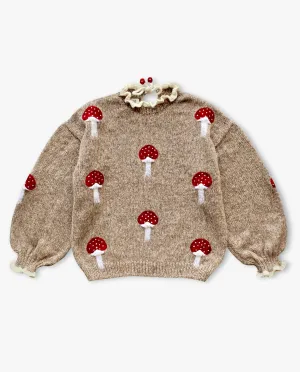 Adult Mushrooms pullover | Beigebrown