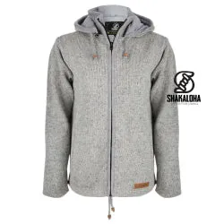 Beige Woollen Cardigan with a Detachable Hood