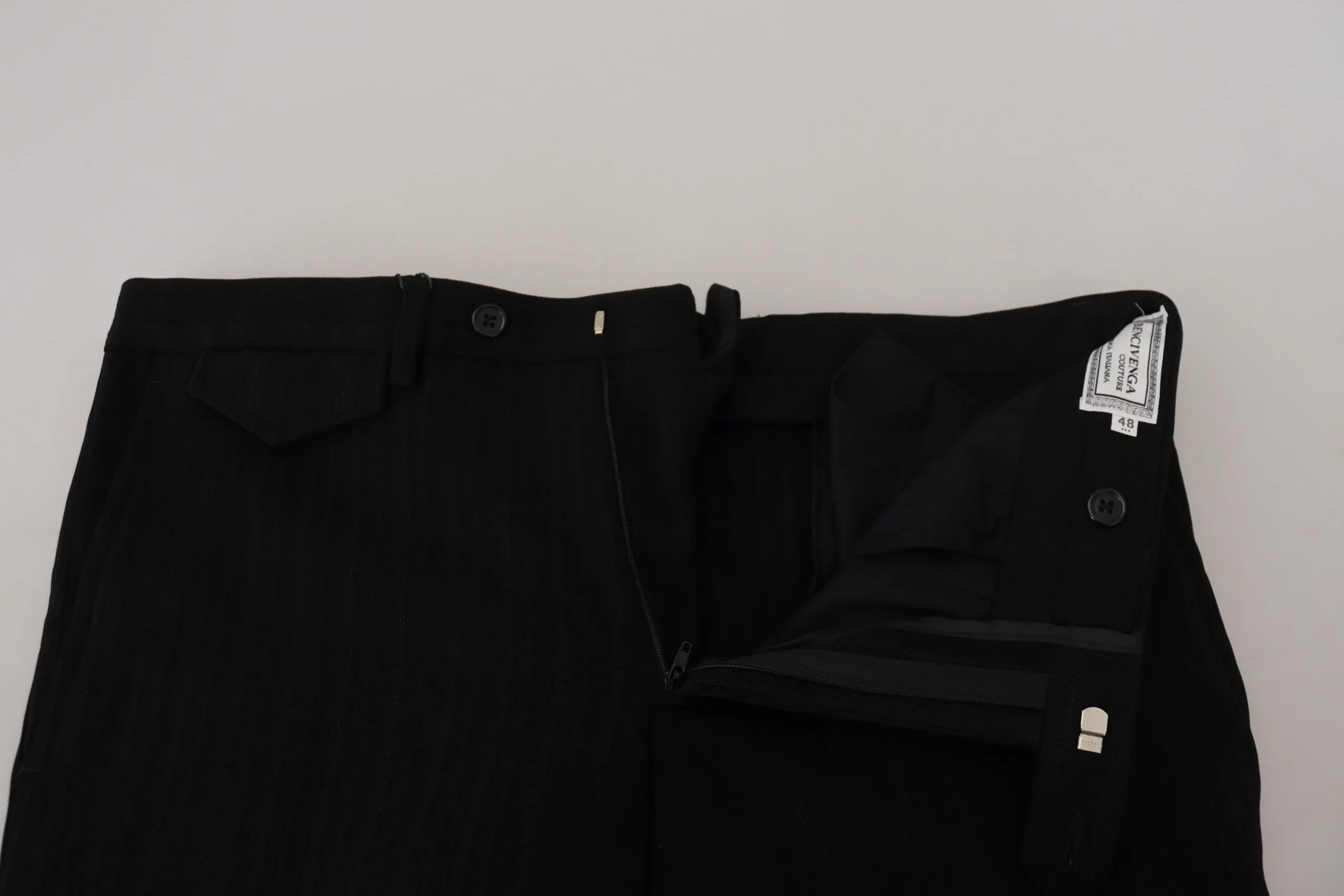 BENCIVENGA Black Cotton Straight Fit  Formal Pants