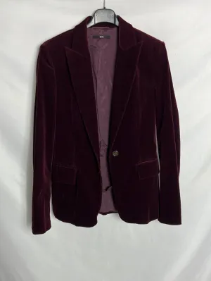BOSS. Blazer micro pana burdeos. T 38