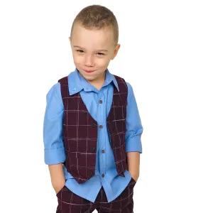 Boy's 2 PCS Elegant formal Outfit. Red.