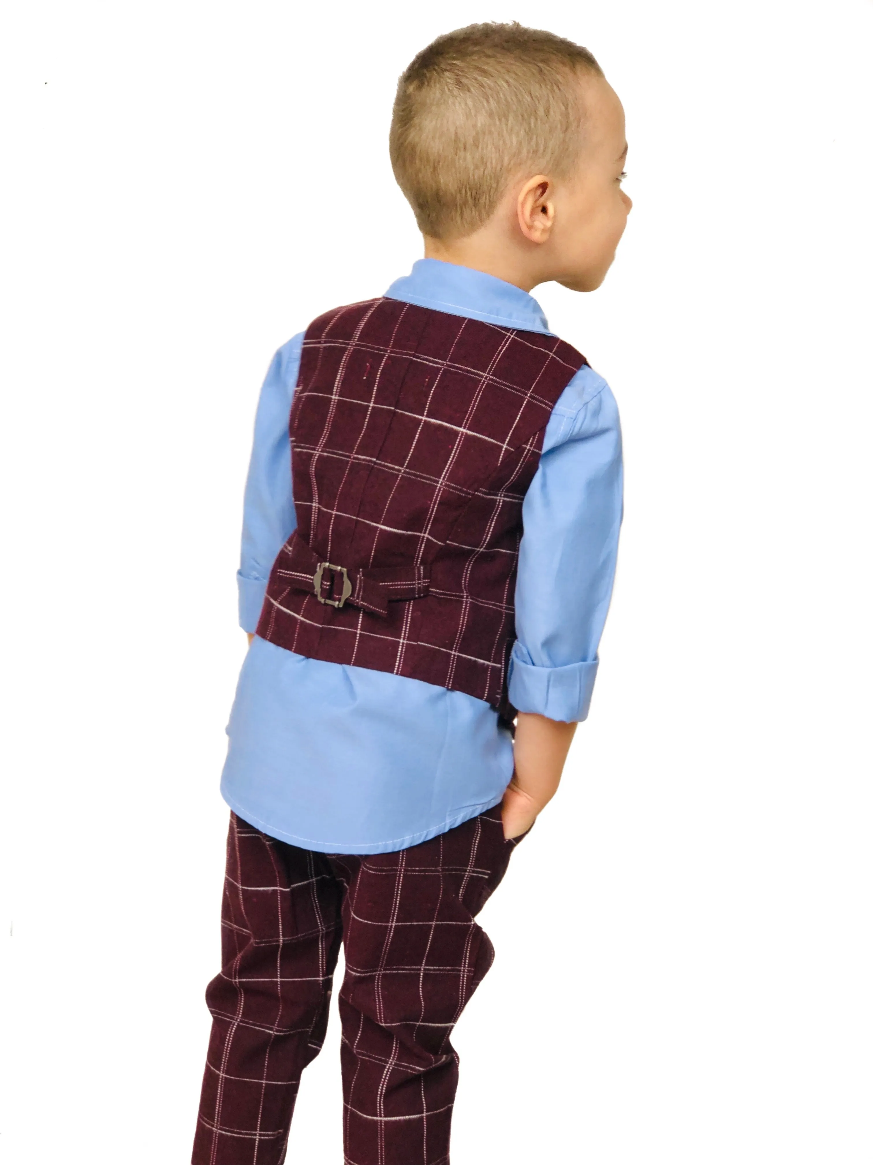 Boy's 2 PCS Elegant formal Outfit. Red.