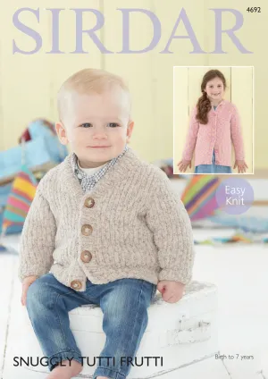 Cardigans in Sirdar Snuggly Tutti Frutti (4692)