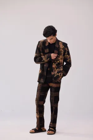 Checked formal pants