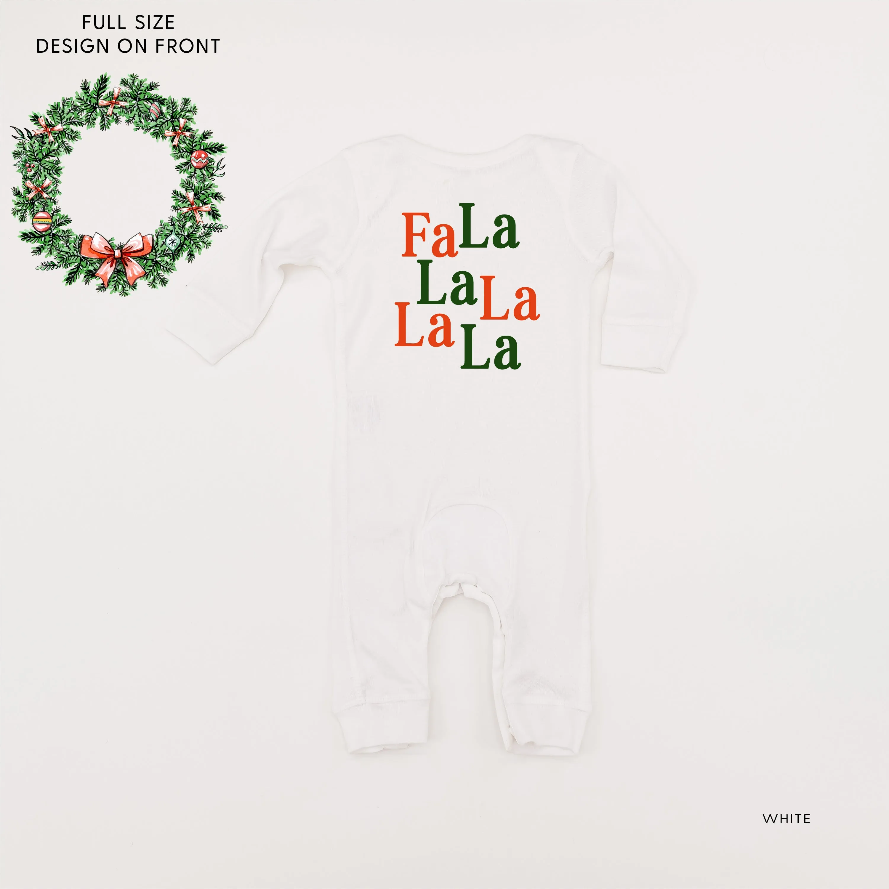 Christmas Wreath - Fa La La La La La (f&b) - Baby Sleeper