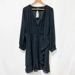 City Chic Black Amber Spot Dress UK16