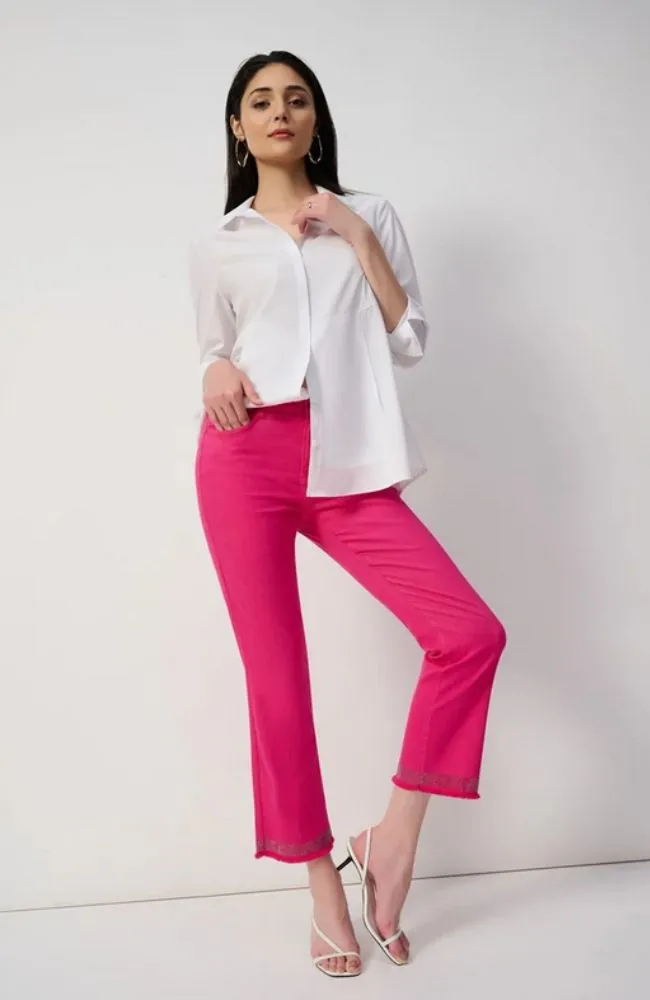 Classic Straight Leg Jean With Frayed Hem