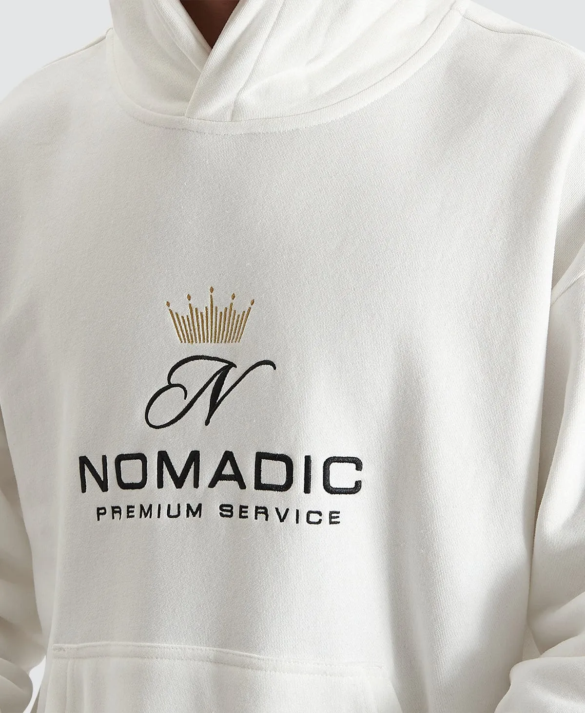 Domenico Relaxed Hoodie Natural White
