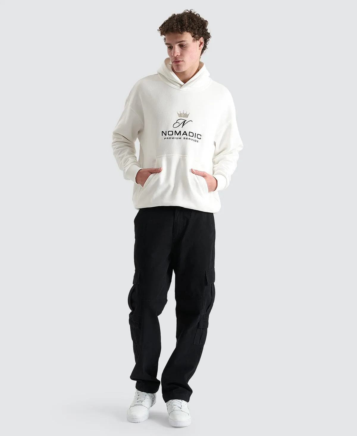 Domenico Relaxed Hoodie Natural White