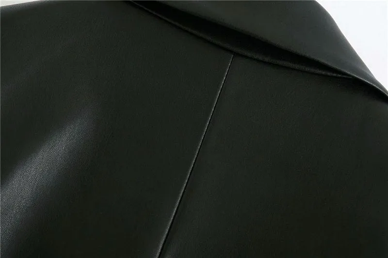 DOUBLE BUTTON VEGAN BLAZER