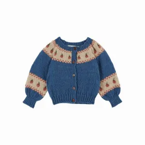 Emile et Ida Apple Cardigan – Bleu