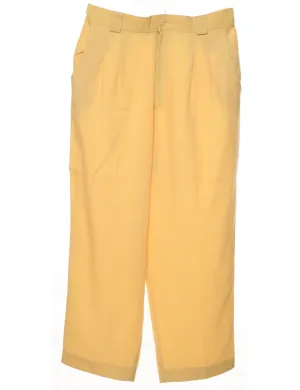 Flared Leg Yellow Trousers - W29 L25
