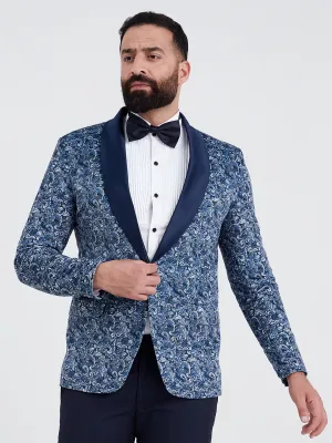 Floral Blueberry Blazer