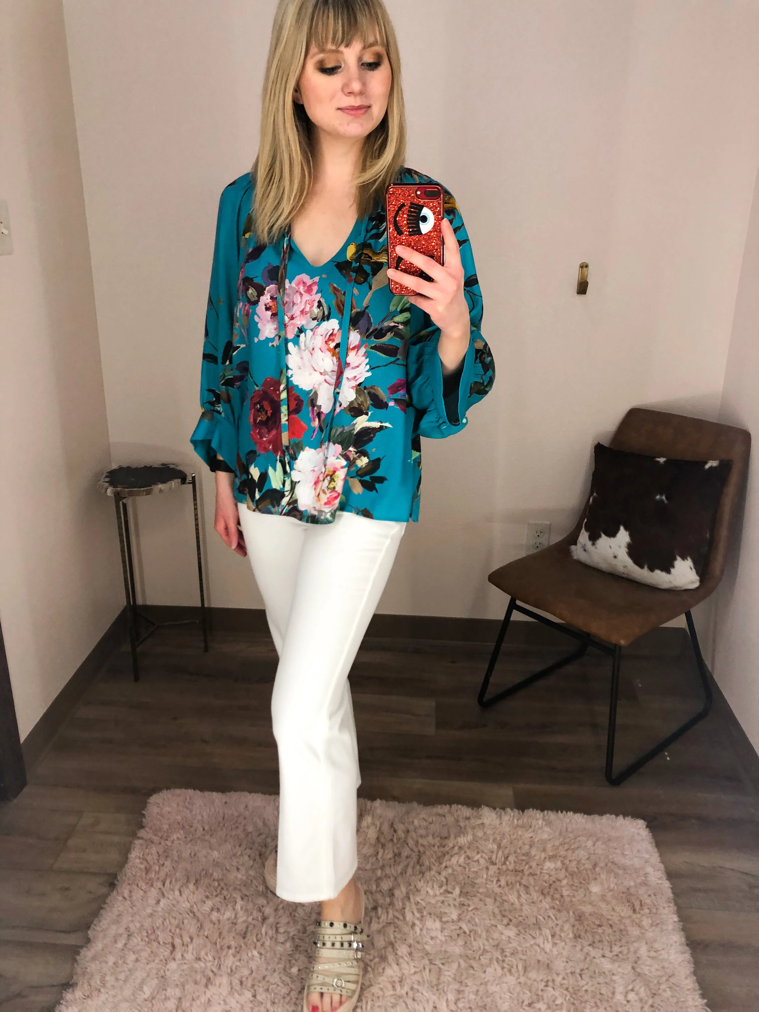 Good Curve White Straight Jeans