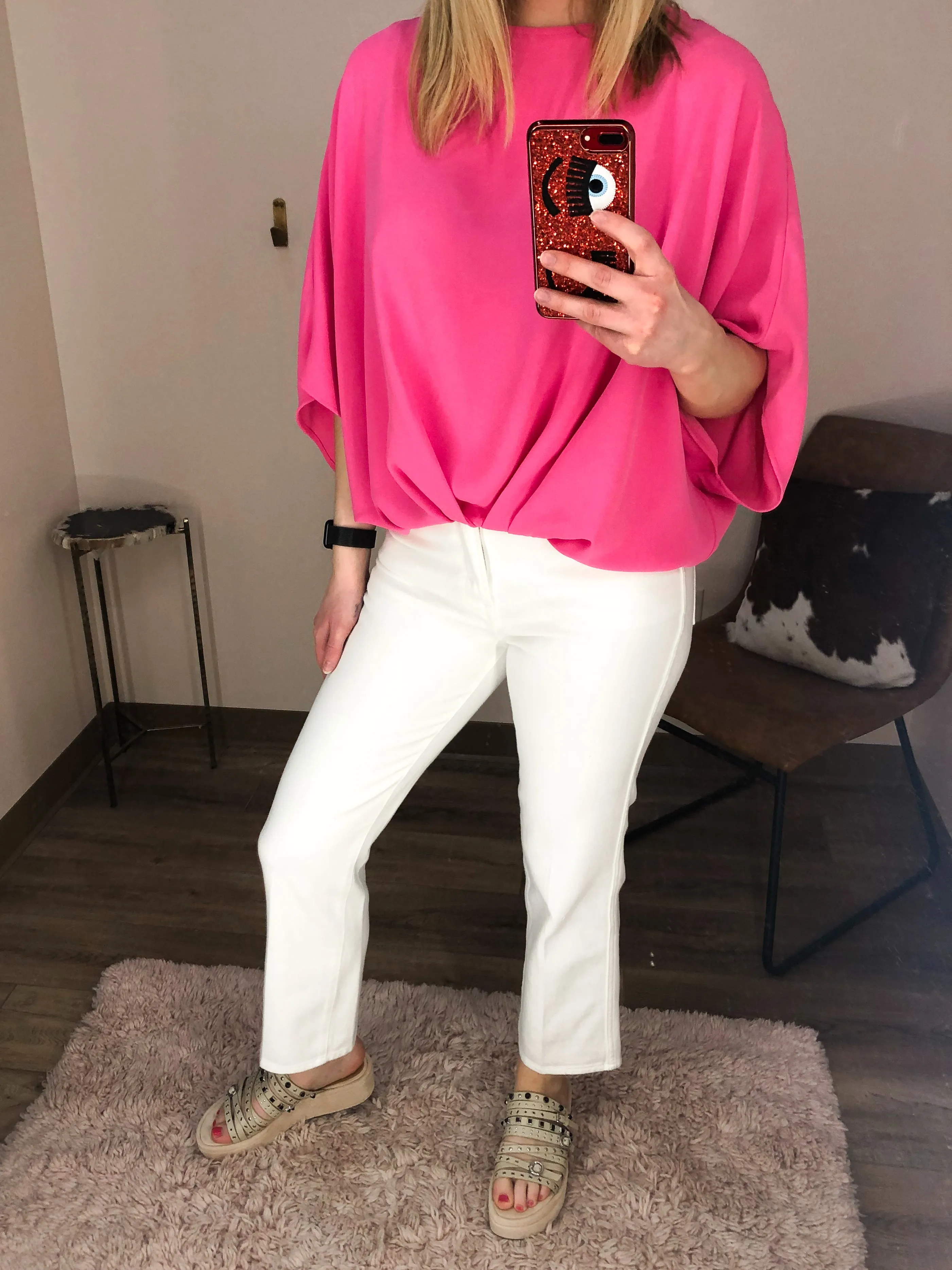 Good Curve White Straight Jeans