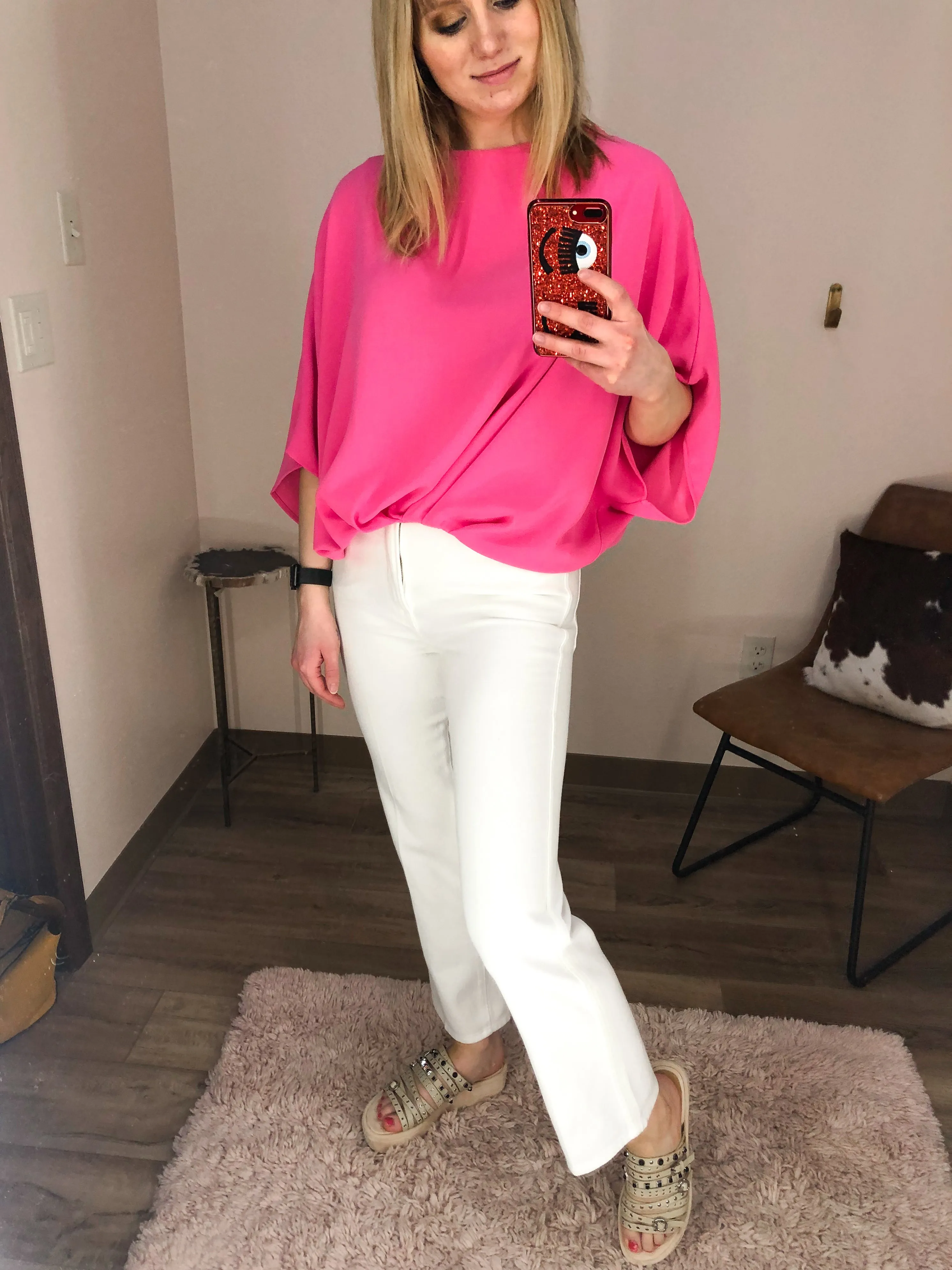Good Curve White Straight Jeans