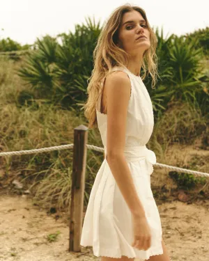 HADLEY ROMPER HALTER NECK-OPTIC WHITE
