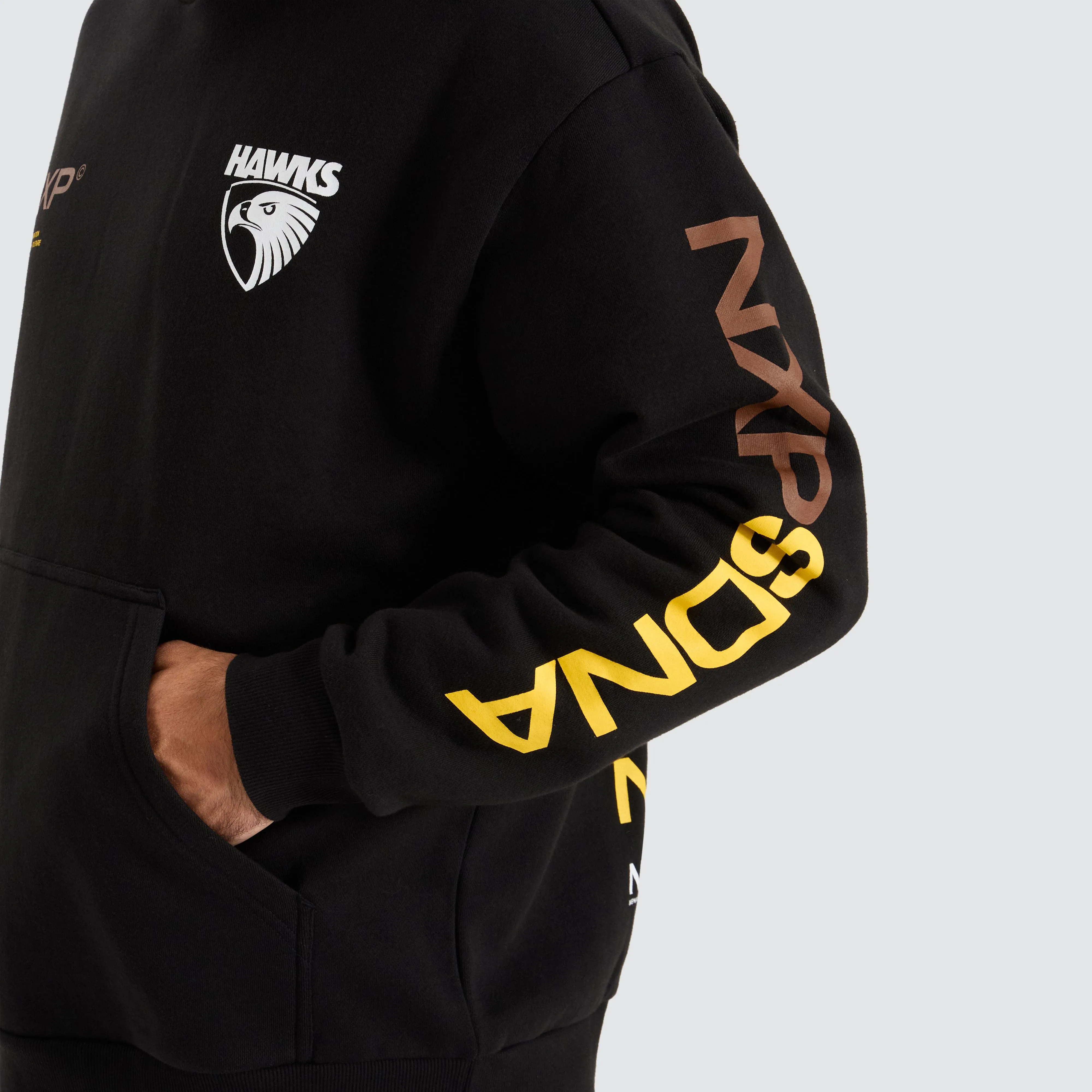 Hawthorn Hawks AFL Relaxed Hoodie Jet Black