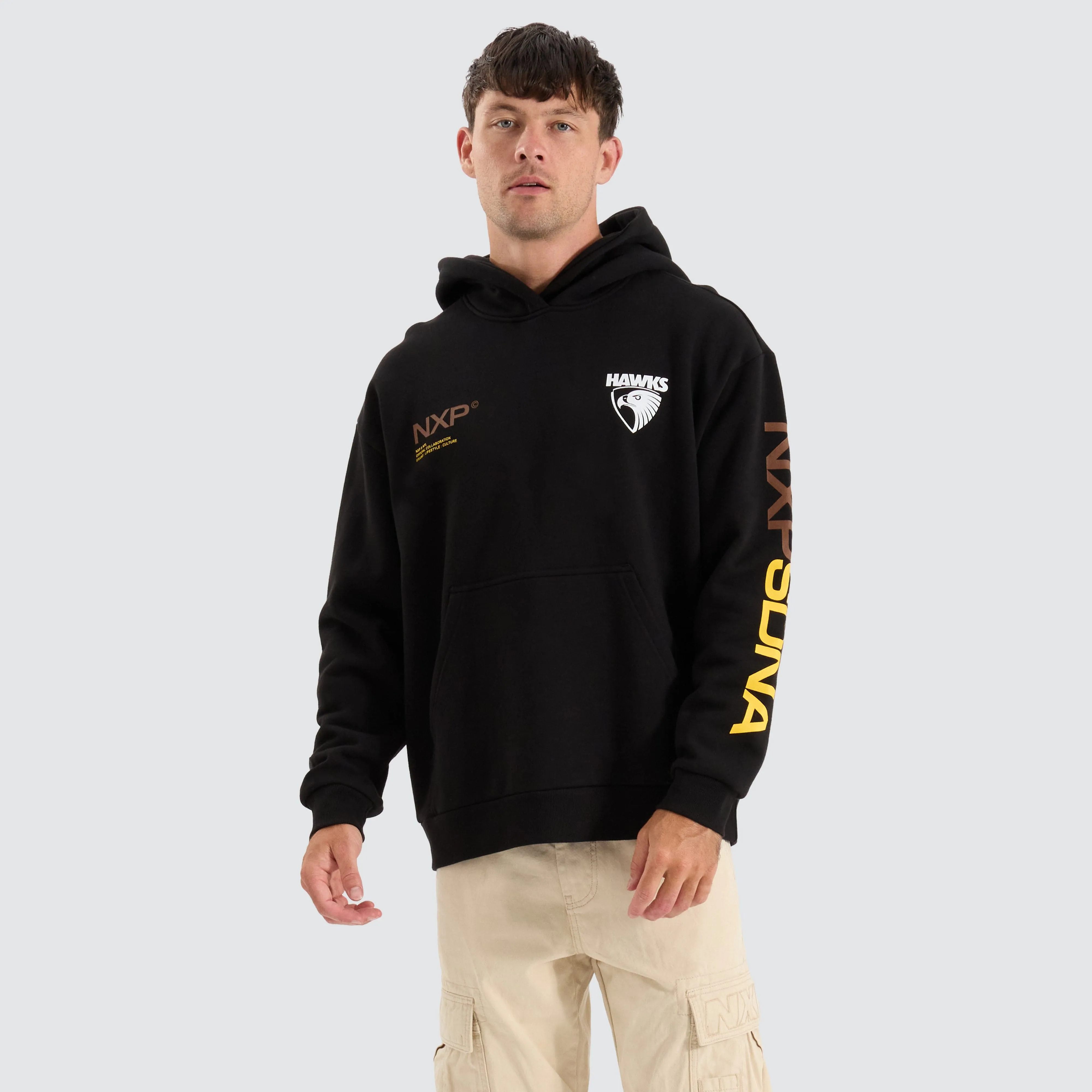 Hawthorn Hawks AFL Relaxed Hoodie Jet Black