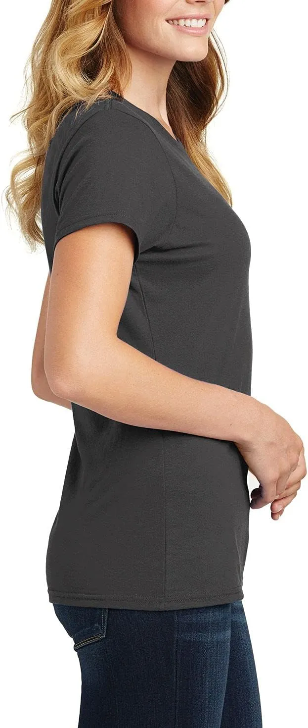 JustBlanks Womens 100% Cotton Fashion Fit Short Sleeve Fan Favorite Tee Shirt for Women