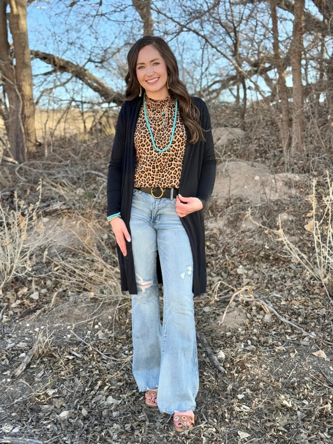 Melinda Long Black Cardigan