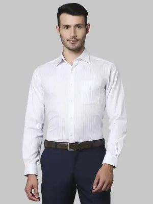Men Blue Contemporary Fit Stripe Cotton Shirts