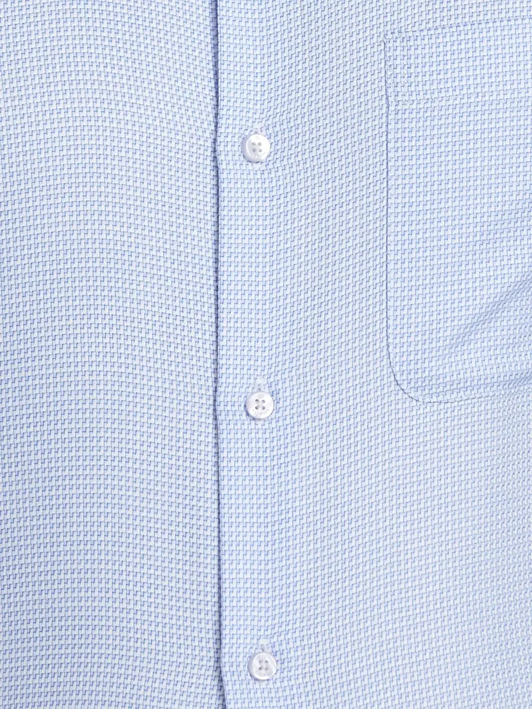 Men Blue Contemporary Fit Structure Cotton Shirts
