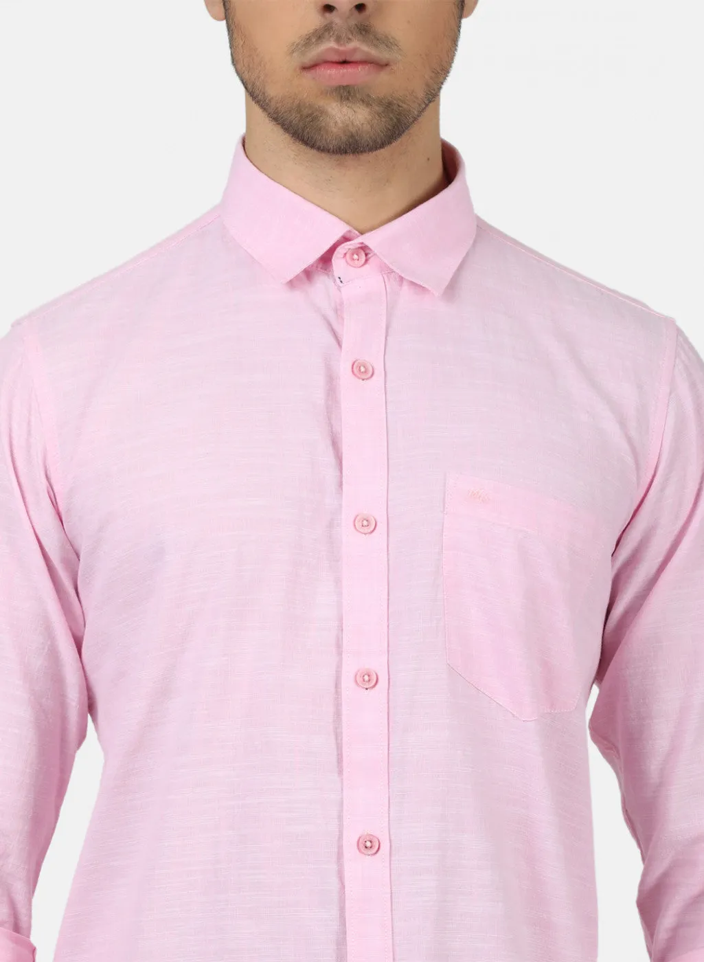 Men Pink Solid Shirts