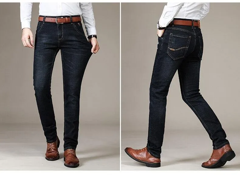 Men's Business Classic Elastic Jeans