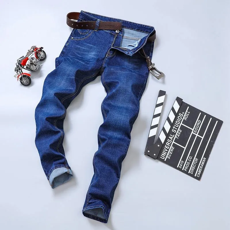 Men's Business Classic Elastic Jeans