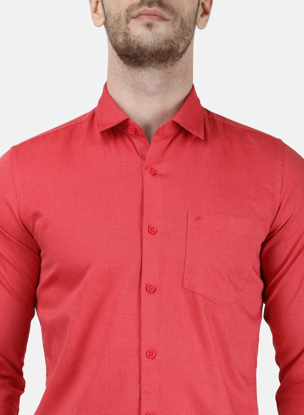Mens Red Solid Shirts