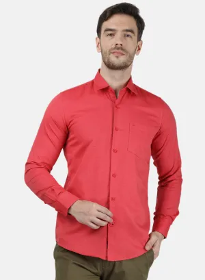 Mens Red Solid Shirts