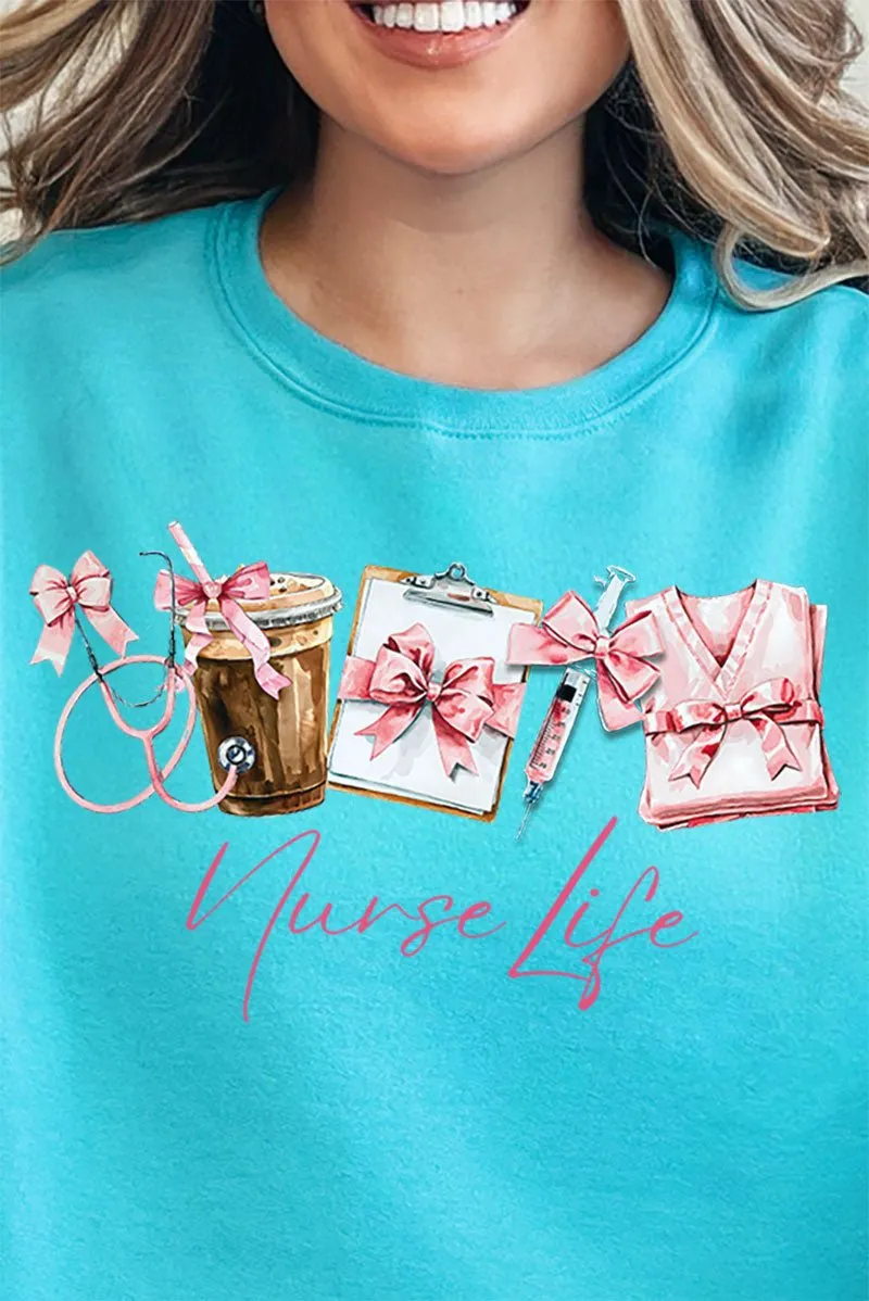 Nurse Life Coquette Bow Unisex NuBlend Crew Sweatshirt