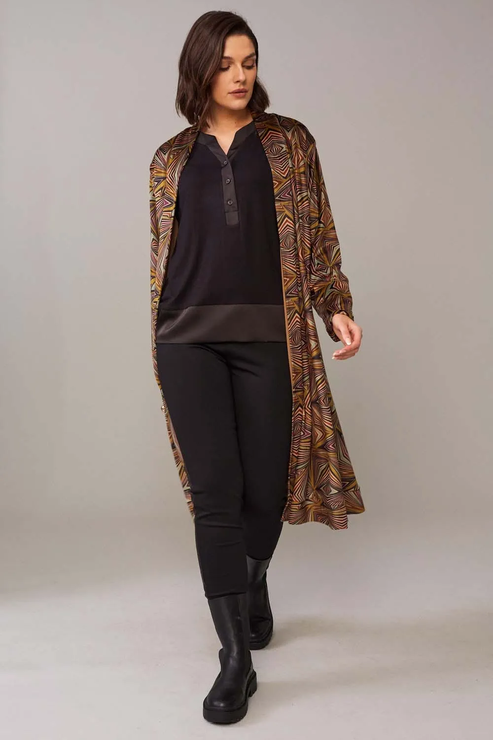 PERUZZI Pleather Side Stripe Trouser