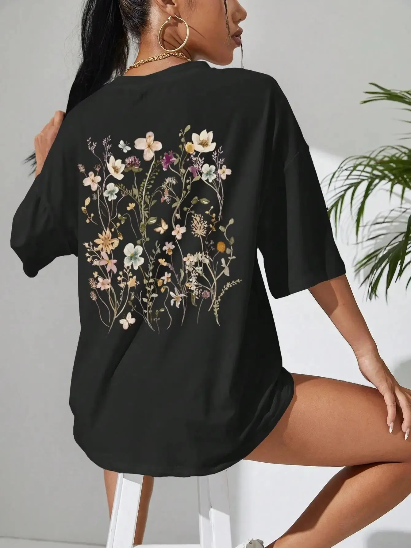 Print Cotton Women T-Shirts