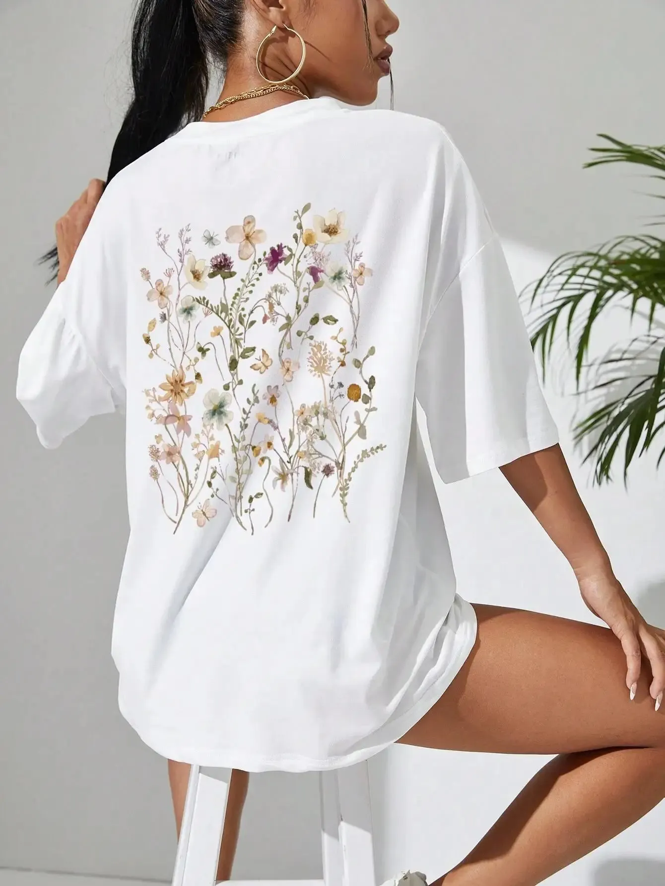 Print Cotton Women T-Shirts