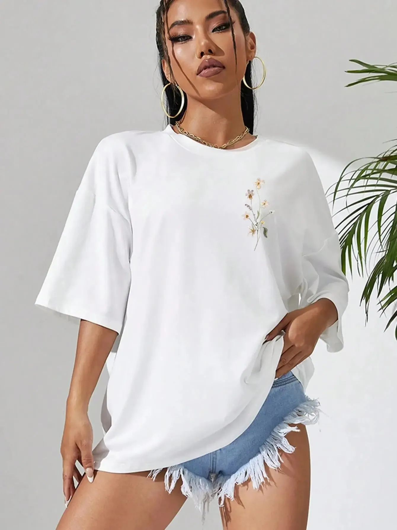 Print Cotton Women T-Shirts