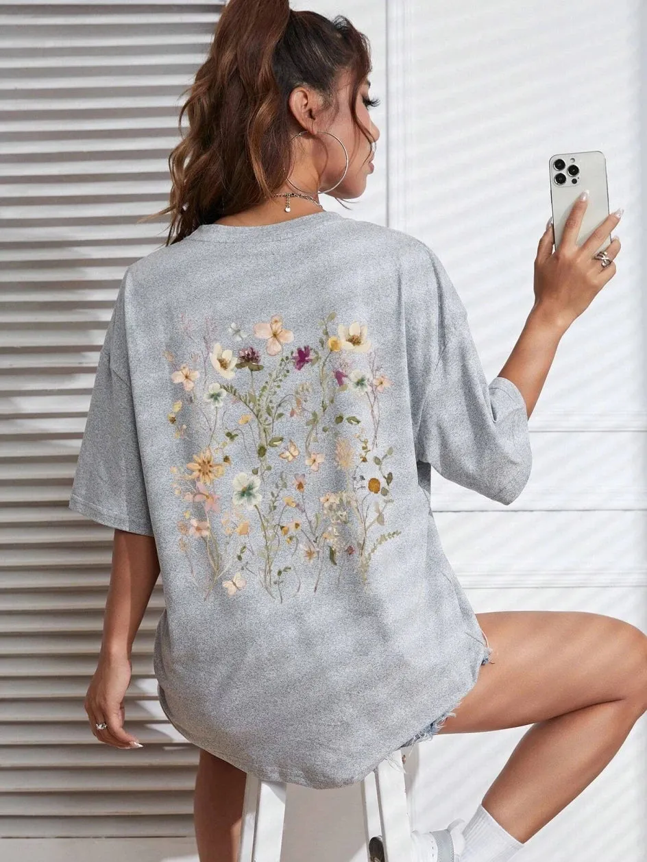 Print Cotton Women T-Shirts