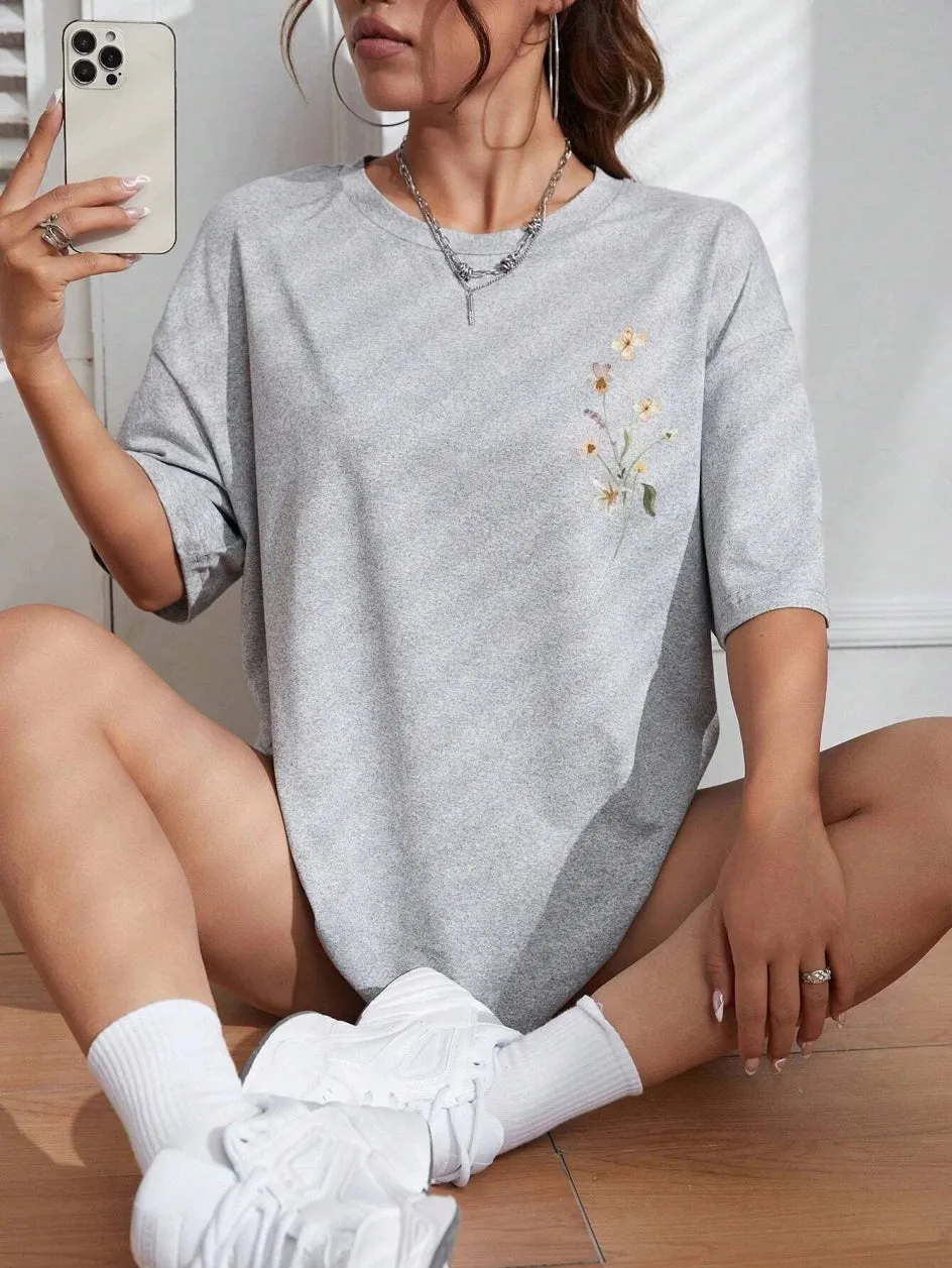 Print Cotton Women T-Shirts