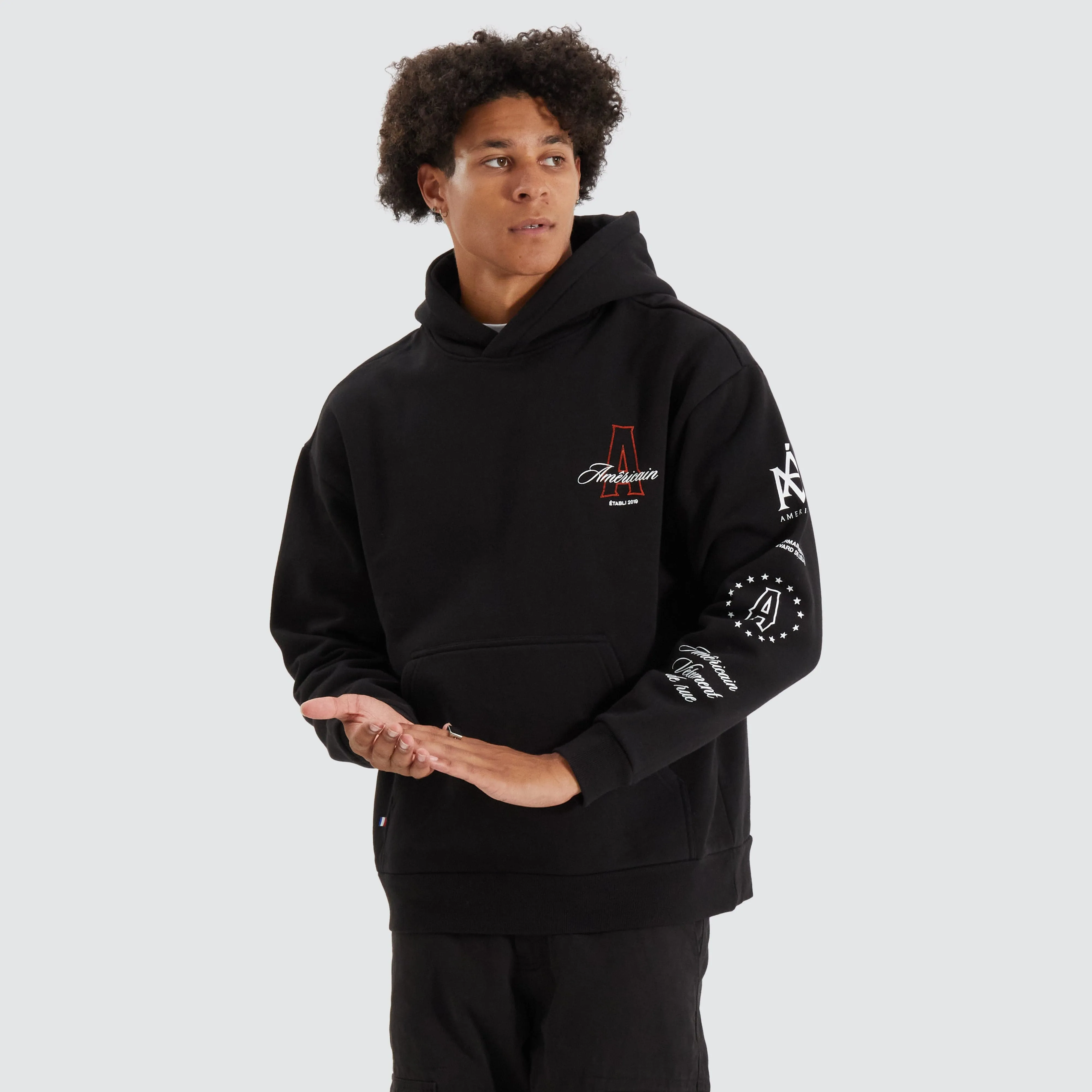 Redvers Heavy Relaxed Hoodie Jet Black