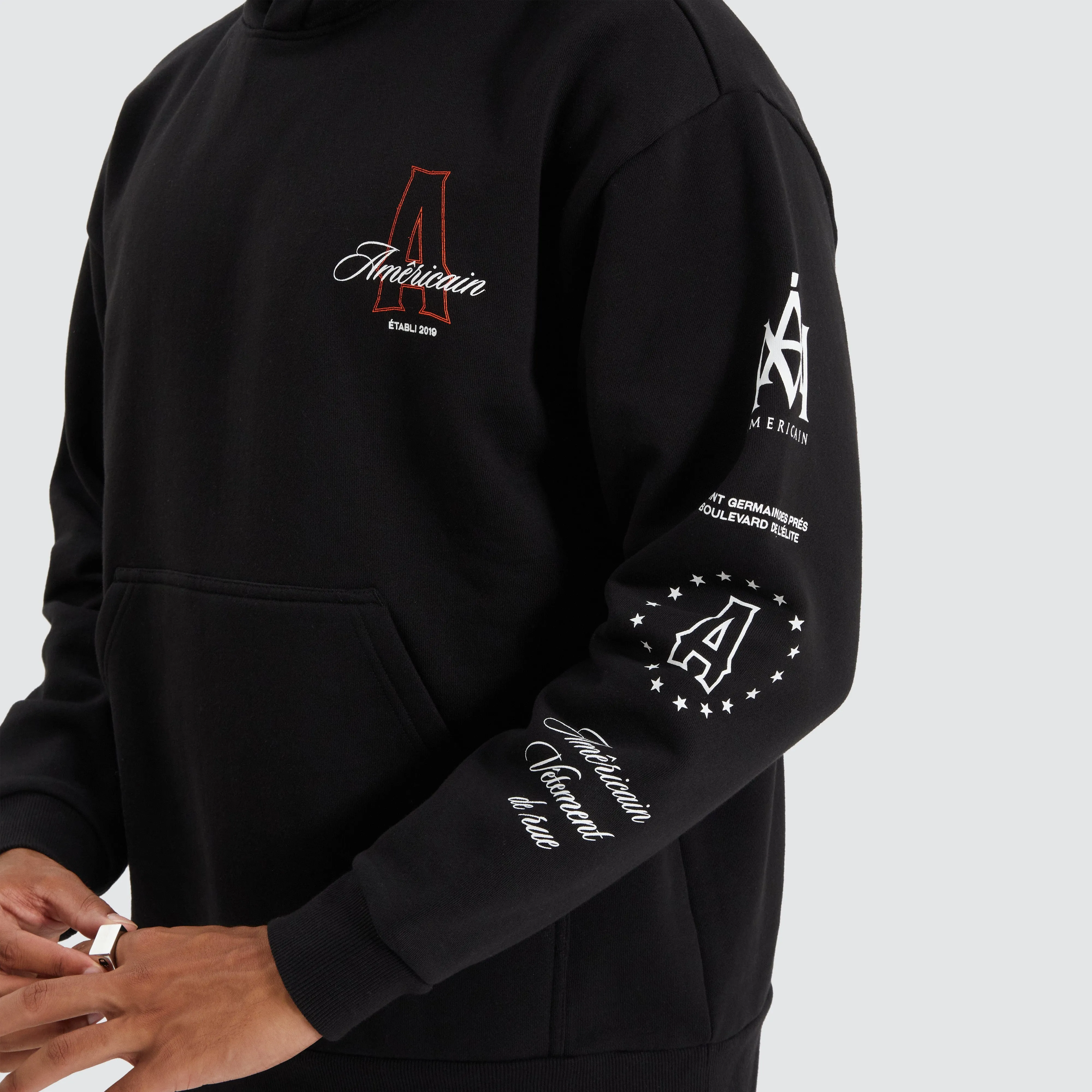 Redvers Heavy Relaxed Hoodie Jet Black