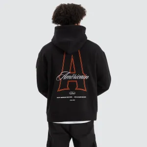 Redvers Heavy Relaxed Hoodie Jet Black
