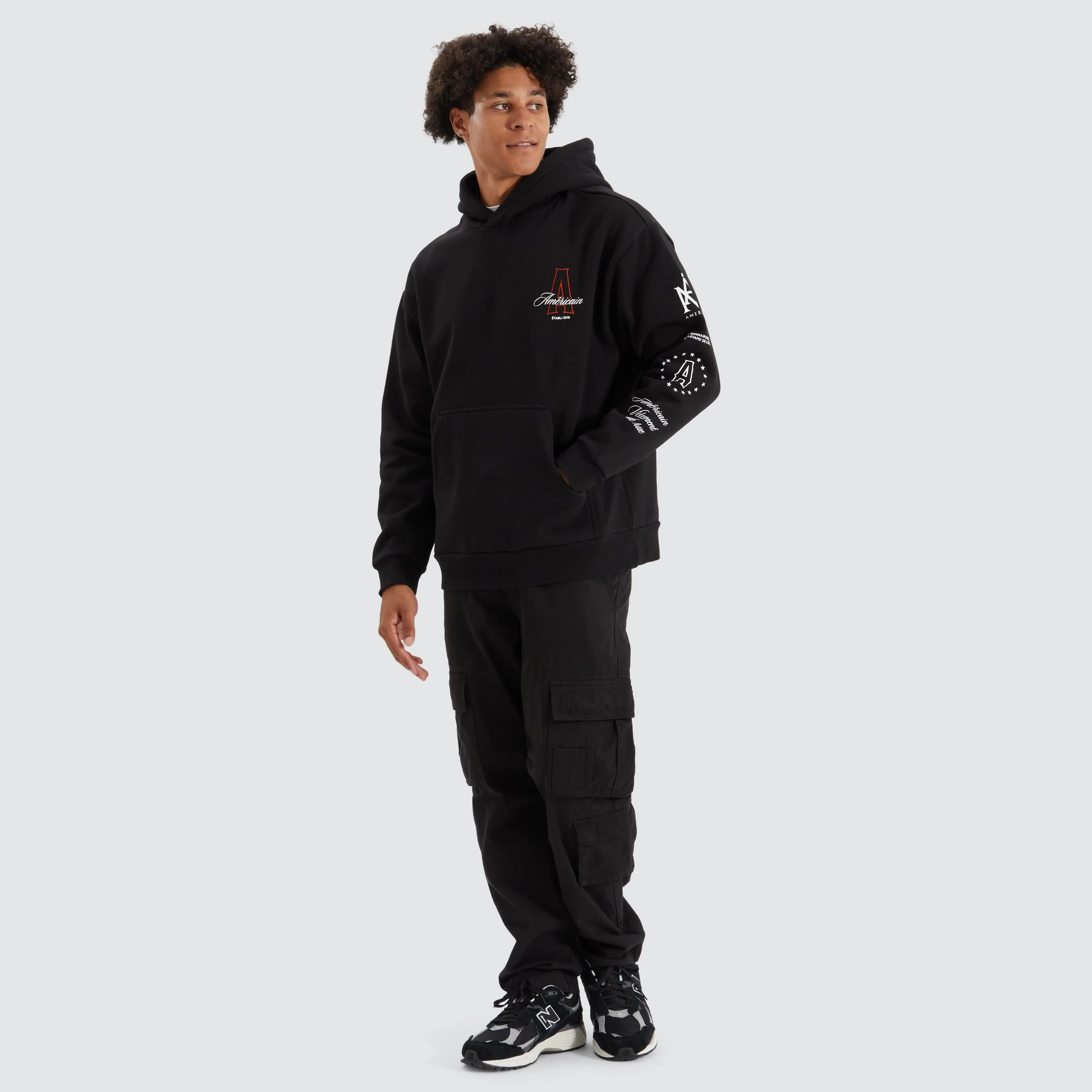 Redvers Heavy Relaxed Hoodie Jet Black