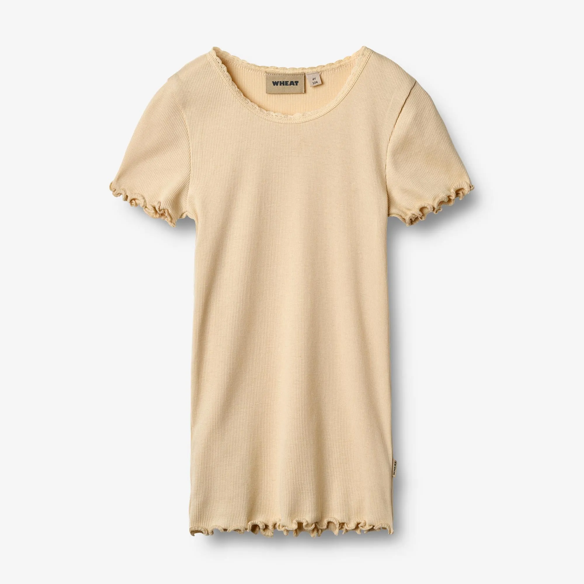 Rib T-shirt S/S Katie - macadamia