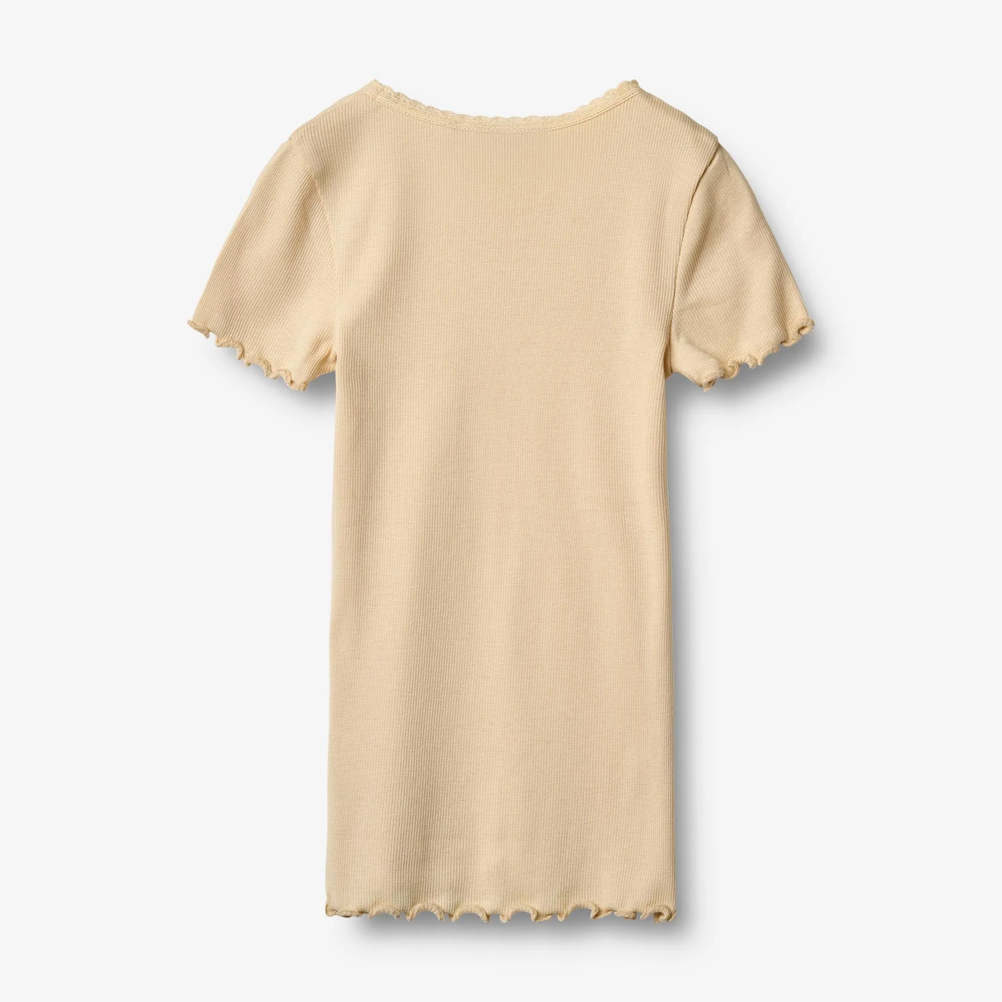 Rib T-shirt S/S Katie - macadamia