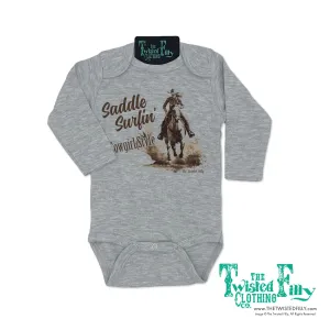 Saddle Surfin' Cowgirl Style - L/S Girls Infant One Piece - Assorted Colors