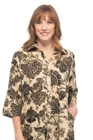 Safari Dress- Gold Paisley