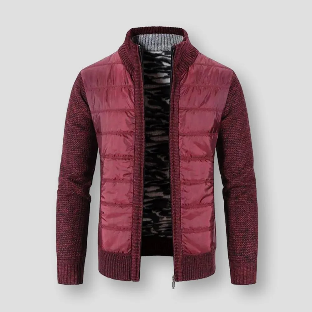 Saint Morris Padded Zip-Up Cardigan