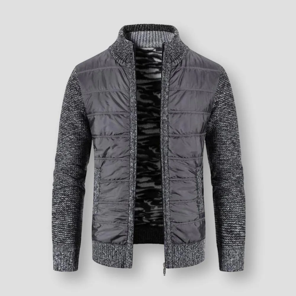 Saint Morris Padded Zip-Up Cardigan