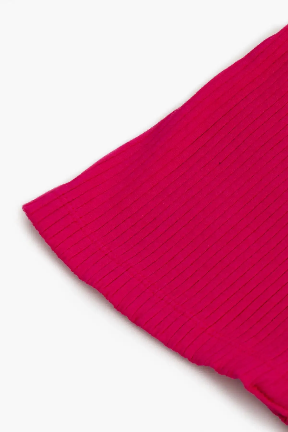SALE - Ribbed Button-Down Dress_Hot Pink